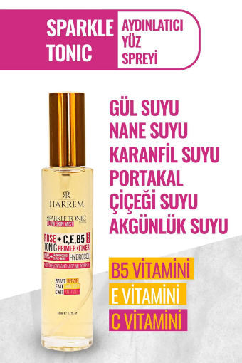 Onarıcı, Aydınlatıcı, Yaşlanma Karşıtı, C, E ve B5 Vitamin Glow Skin Mist - Makyaj Sabitleyici Sprey şəkil