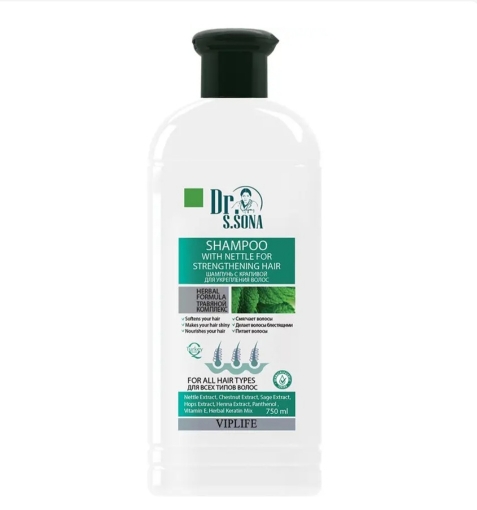 VIPLIFE DR. S. SONA Saçların güclənməsi üçün gicitkənli şampun 750 ML resmi