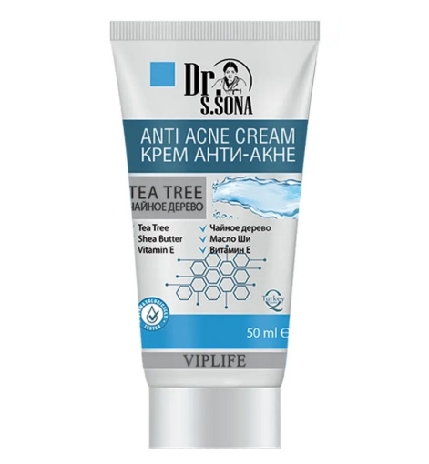 VIPLIFE DR. S. SONA Akneyə qarşı krem ÇAY AĞACI 50 ML resmi