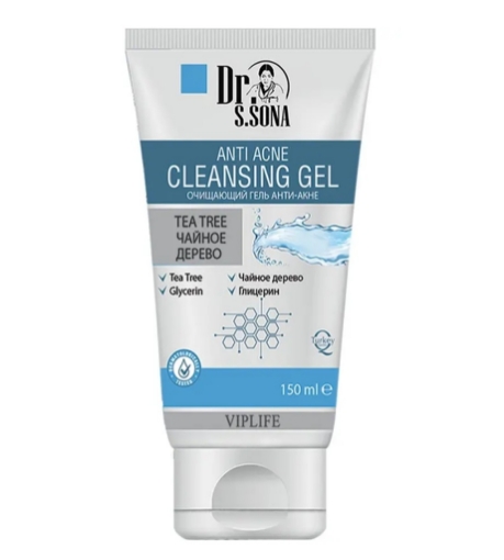 VIPLIFE DR. S. SONA Akneyə qarşı təmizləyici gel ÇAY AĞACI 150 ML şəkil