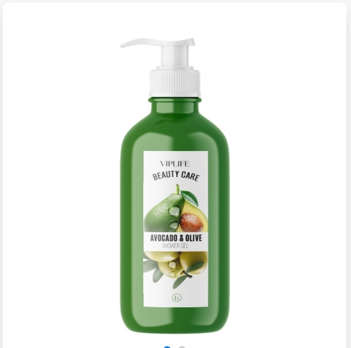 Изображение VIPLIFE BEAUTY CARE Duş geli "Avokado və Zeytun" 1000 ml.