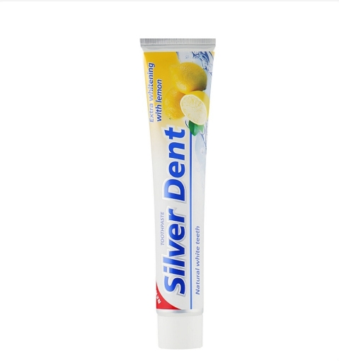 MODUM Diş pastası SILVER DENT Limonla ekstra ağardılma, 100 q. resmi