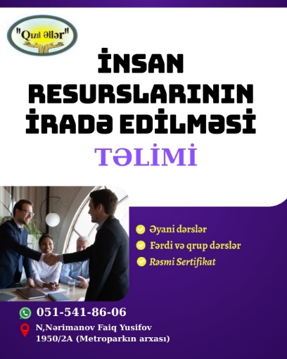 Изображение İnsan Resurslarının İdarəedilməsi Kursu